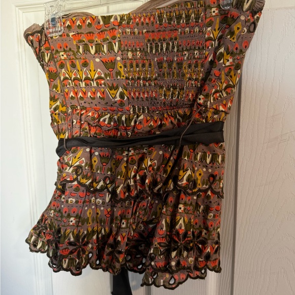 Anthropologie Floreat tiered peplum boho top size 6 - Picture 7 of 8